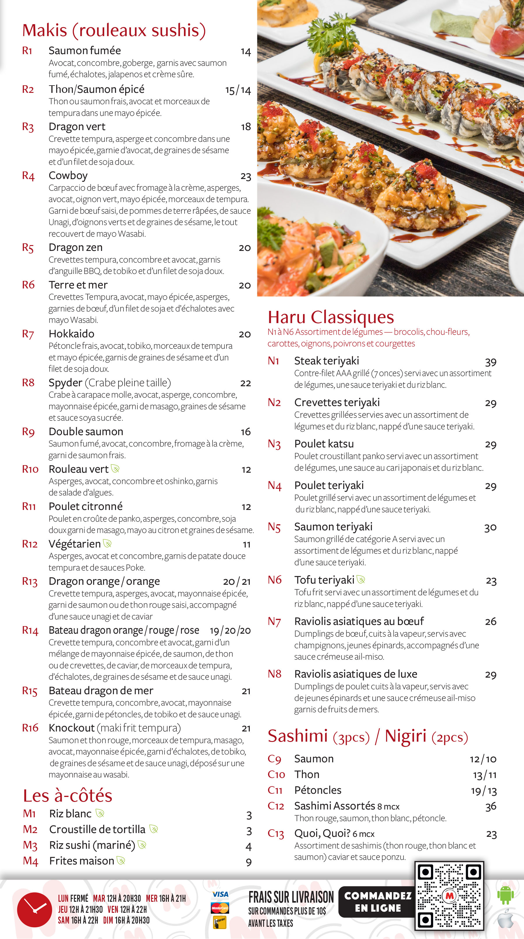Haru Izakaya Menu